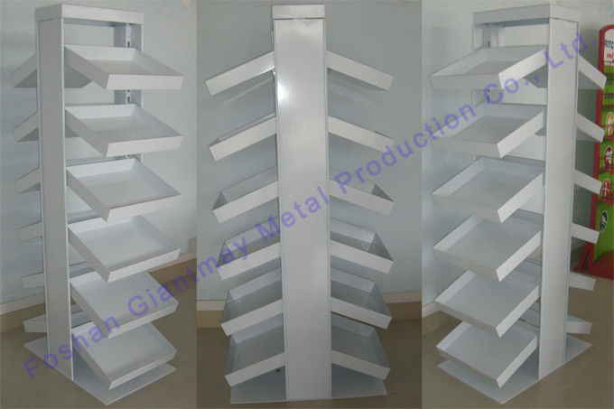 Car Steering Wheel Cover Freestanding Slatwall Display Stands For Auto 4S Shop