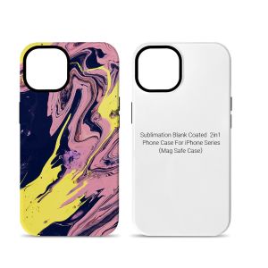 DIY Custom 3D Sublimation 2 in 1 Magnetic Phone Cases For IPhone 14 Pro