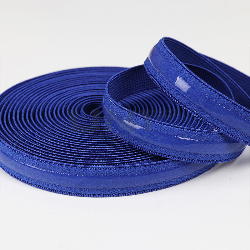 Brown Color Garment Accessories Silicone Coated Elastic Tape For Bra Underwear