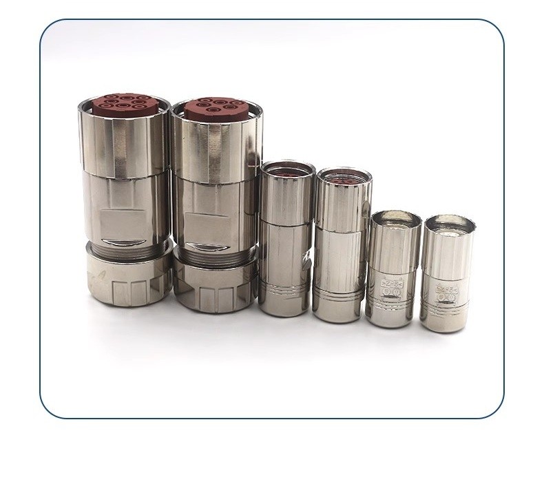 Silver Color Contact Plating Servo Motor Connectors Suitable M23 M40