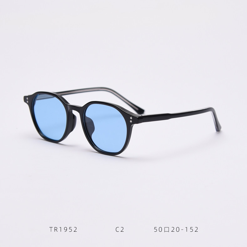 Cool LANG Style Tint Ocean Lens TR90 Sunglasses Rivets Women Men Sunglasses