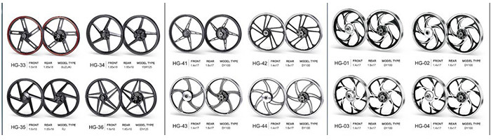 Yamaha YBR125 Aftermarket Motorcycle Wheel Parts With Disc / Drum Brake Hub