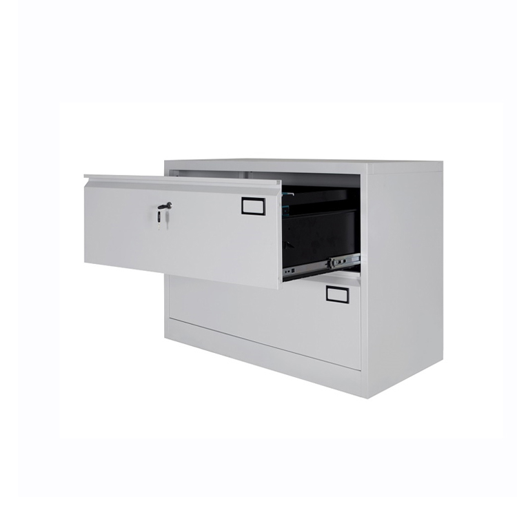 Office Furniture 2 Drawers Metal Lateral Filing Cabinet Lockable