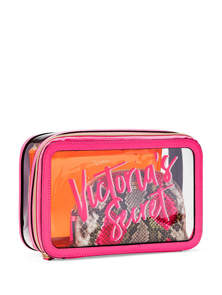 Travel Cosmetic Bag PVC clear Toiletry Bag Set TSA Approved Travel Business Trip Cosmetic Pouch