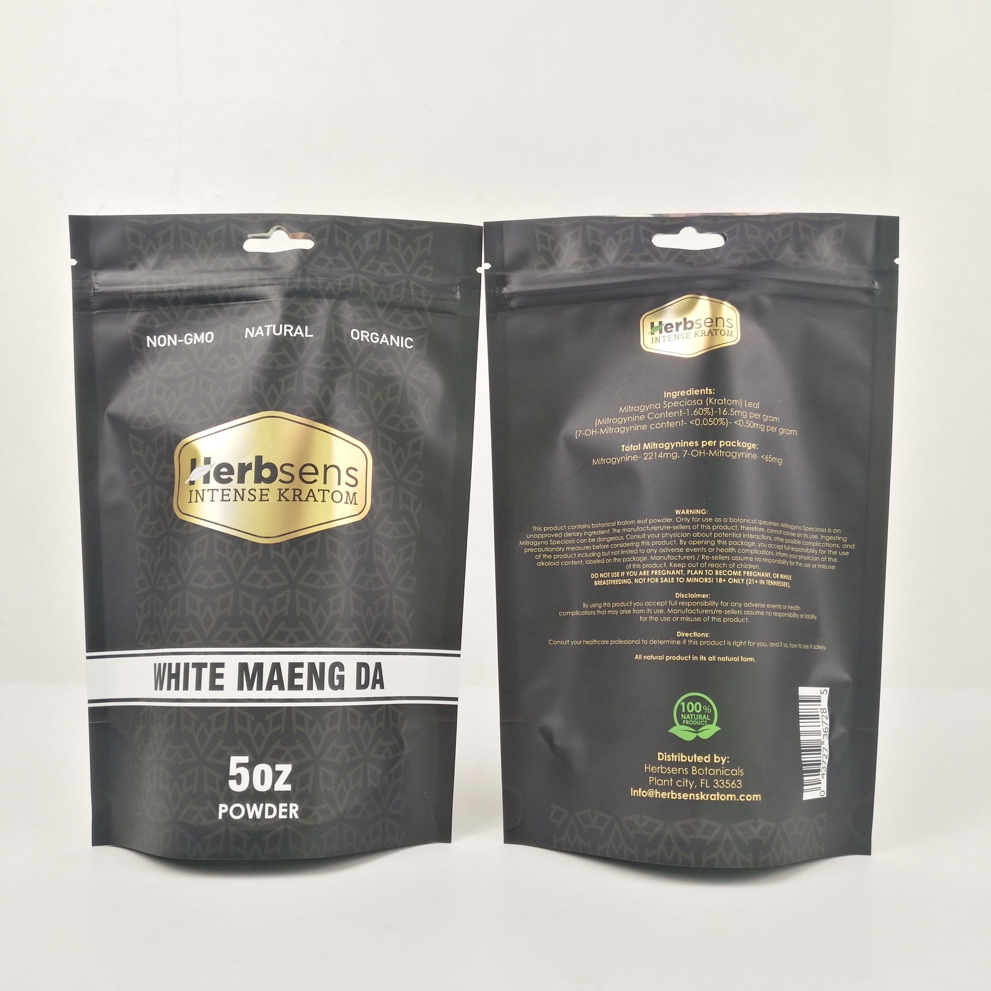 200g Vmpet 10C Laminated Plastic Pouches Packaging Black Matte Mopp