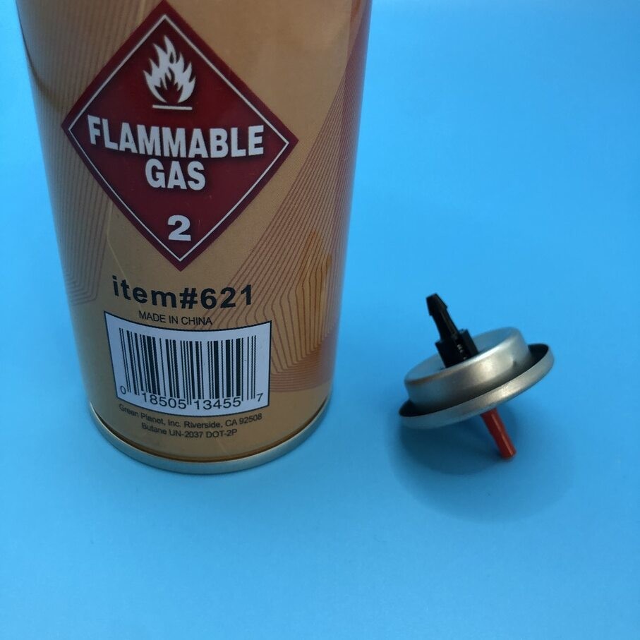 Soltted Housing Gas Lighter Refill Valve with Buna Inner Gasket for Metal And Plastic