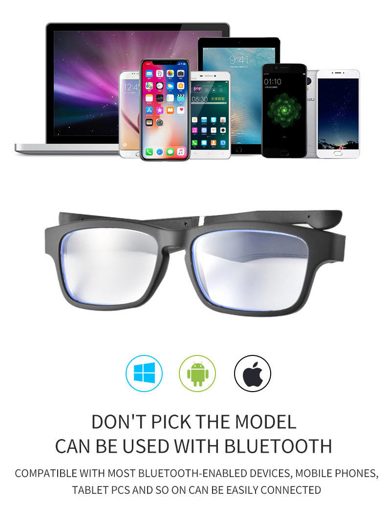CVC6.0 Bluetooth Speaker Glasses Blocking Blue Light Low Power Consumption