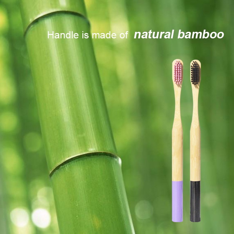 Adults Oral Care vegan Bamboo Charcoal Toothbrush Mixed Color