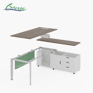 Functional Cable Management System Commercial Manager Office Desk with Wood