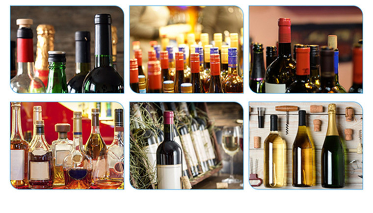 Aluminum Foil Wine Bottle Shrink Caps 35mm Dia With Tear Off Stripe