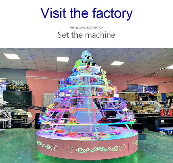 Booth Amusement Carnival Games Ring Toss Gift Machine With Colorful Light