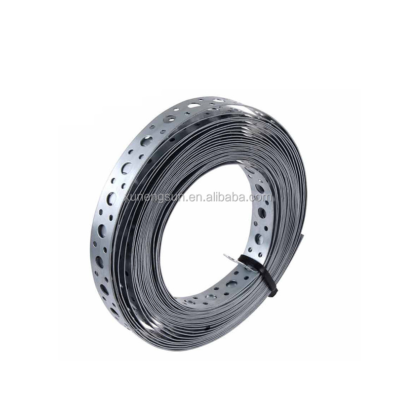 Builders All Round Band 10 Meter Roll of Galvanised Steel Strap with Perforated Holes