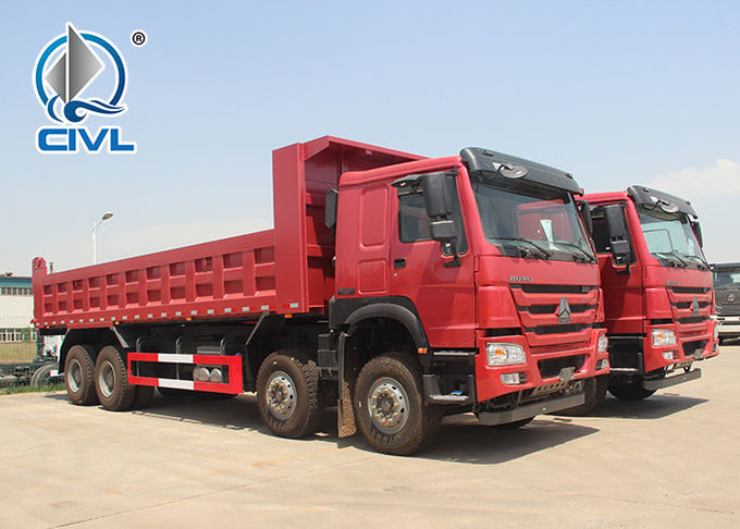 Sinotruk HOWO7 8X4 10Tires 20M3 Bucket Heavy Duty Dump Truck For With Frond Lifting EUROII With 371hp