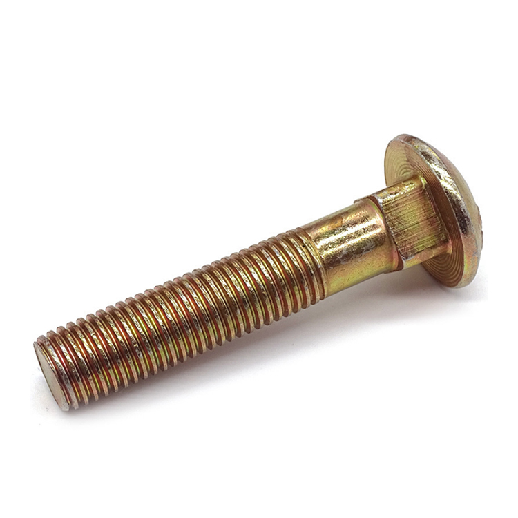 Yellow Zinc Grade 4.8 Carbon Steel Carriage Bolts Yellow Zinc Square Neck Bolts Cup Head Square Neck Bolts