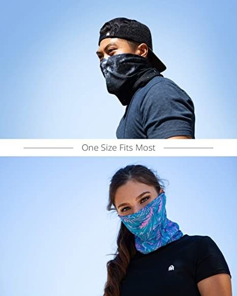 Ear Loops Cotton Camo Lightweight Face Mask Tube Bandana