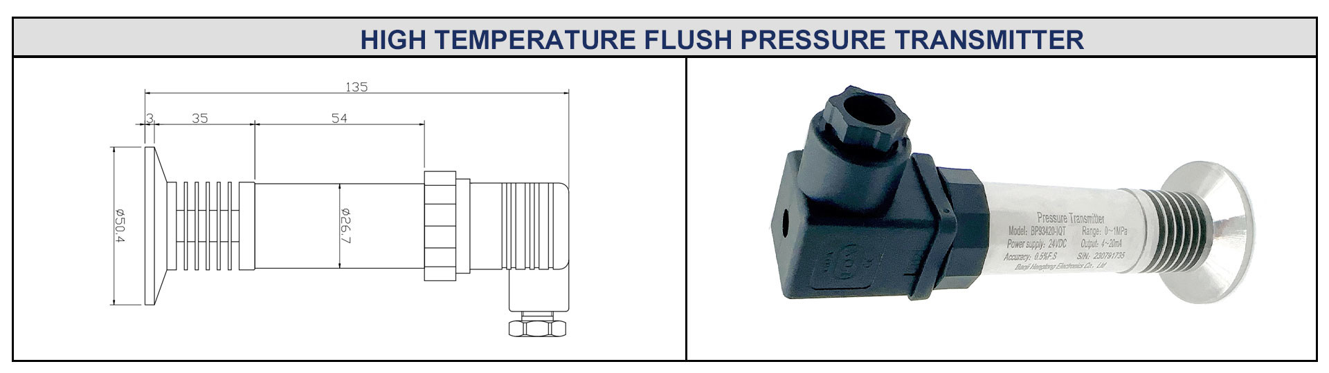 Manufacture Of High Temperature Flush Diaphragm Pressure Sensor Transmitter With Big DIN