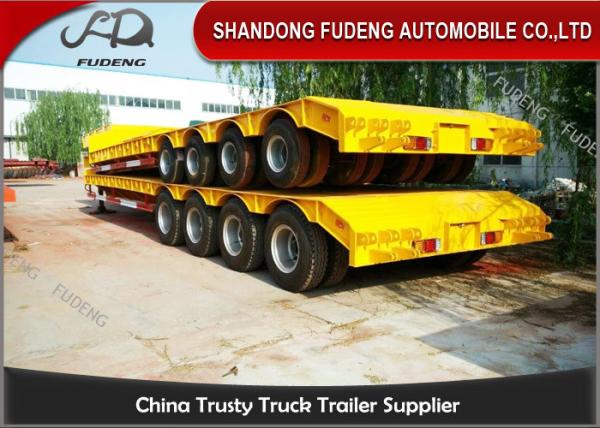 150 - 200 Ton Heavy Duty Lowboy Trailer For Construction Machines 4 Lines 8