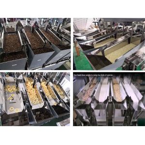 2/4 Heads Linear Weigher Packing Machine for Grain Nut Coffee Bean
