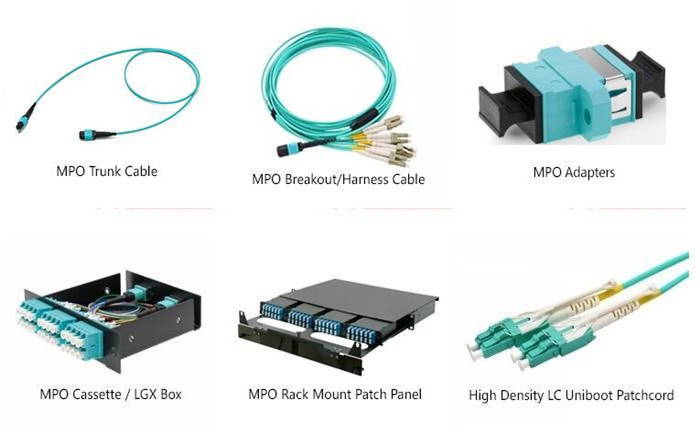 0.9mm Single Mode 12 Cores MPO To12 LC Optical Patch Cord