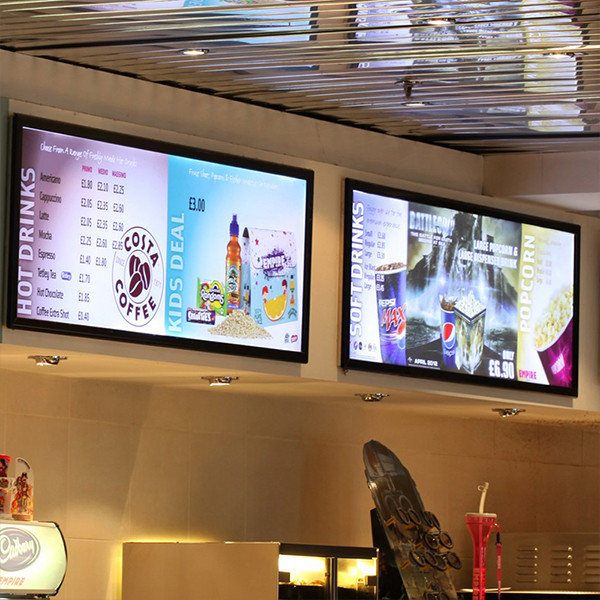Slim Table Advertising Stands , Crystal Glow A4 Poster Frames Outdoor Led Advertising Signs