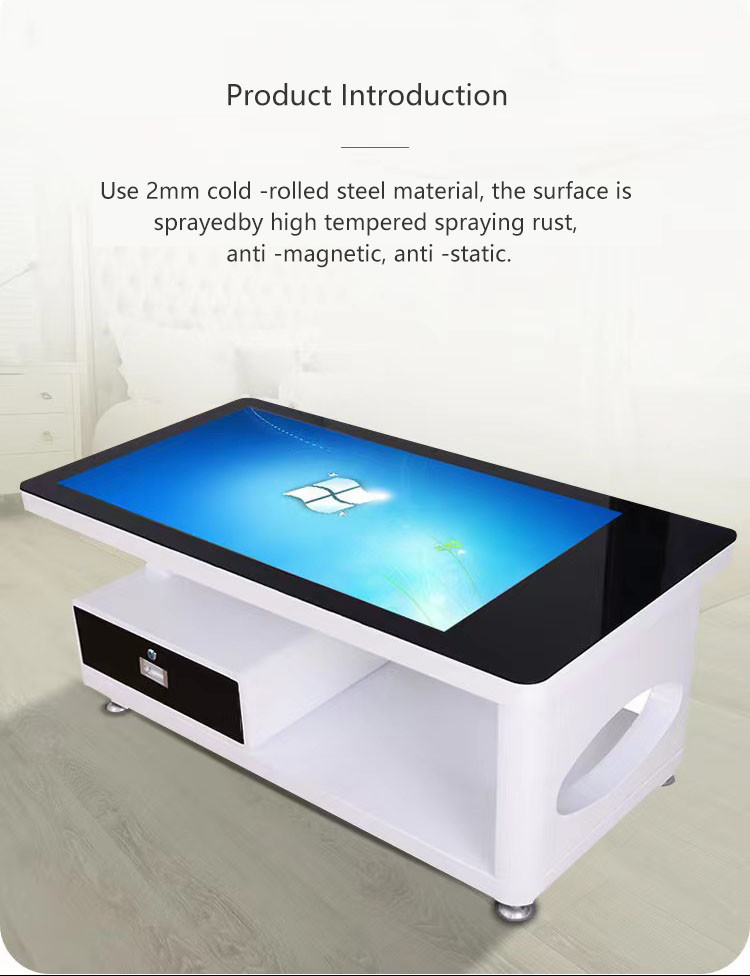 High Brightness 43inch Android Smart Table Touch Screen Panel With RK3288 CPU 16 9 W H Aspect Ratio