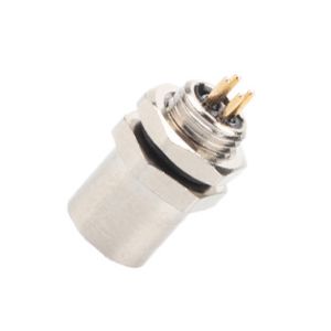 M5 Code A Female Connector 4Pin Panel Flange PCB Socket IP67