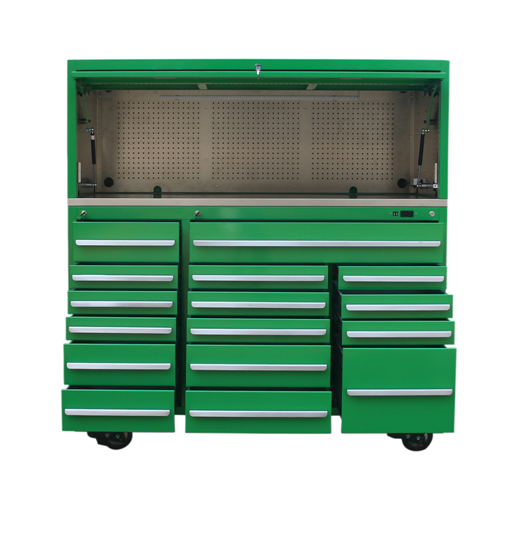 Silver Finish 17 Drawer Heavy Duty Metal Tool Cabinet for Steel Workshop Organization