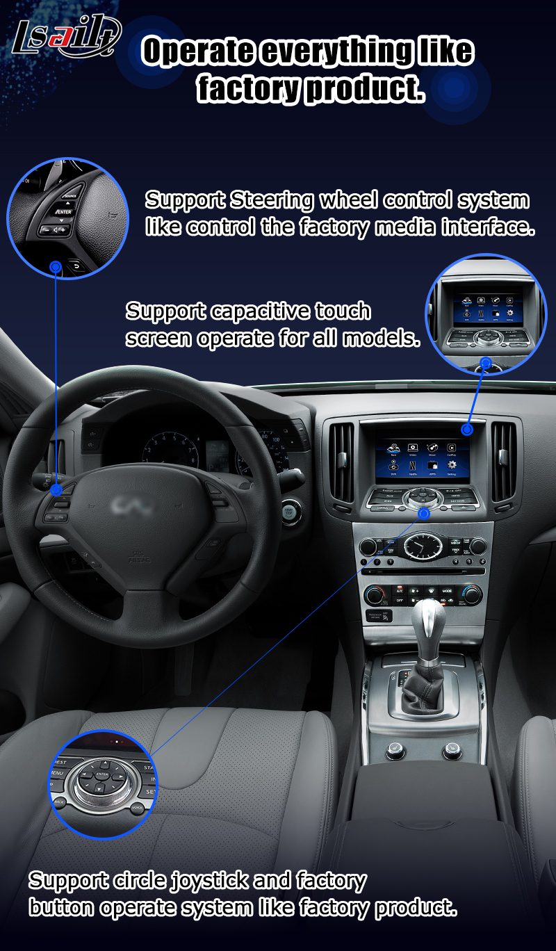 Infiniti Q70 M35 M35h M45 Nissan Fuga Android carplay multi finger touch upgrade