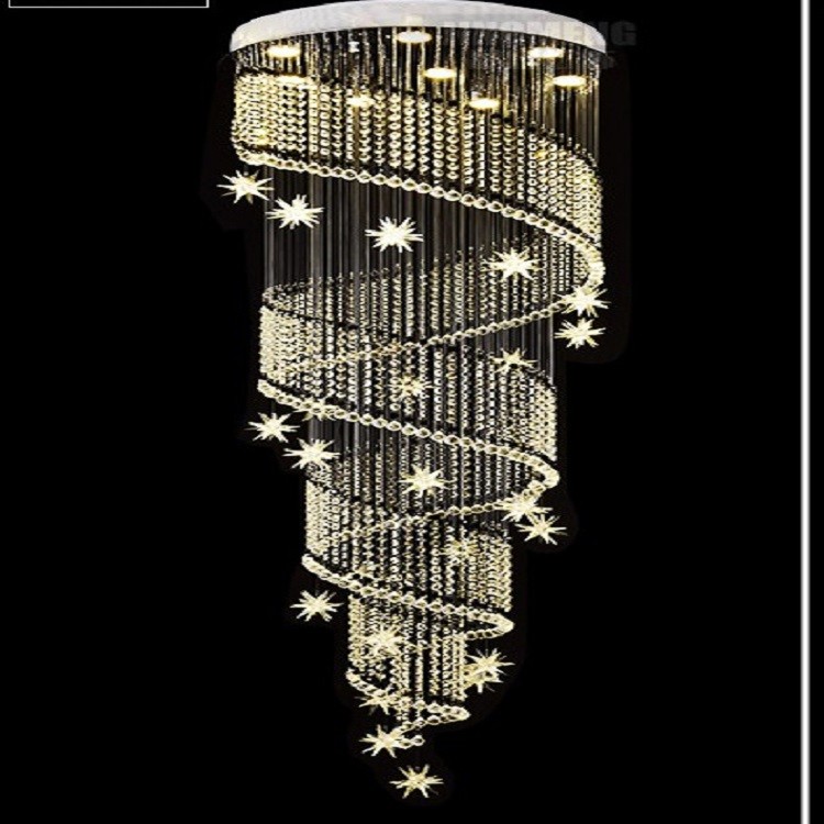 D50cm*H150cm Luxury Bead Curtains Crystal Pendant Light