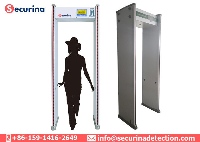 7 Inch LCD Screen Metal Detector Gate 33 Zones For Hotel / Church / Shopping Mall