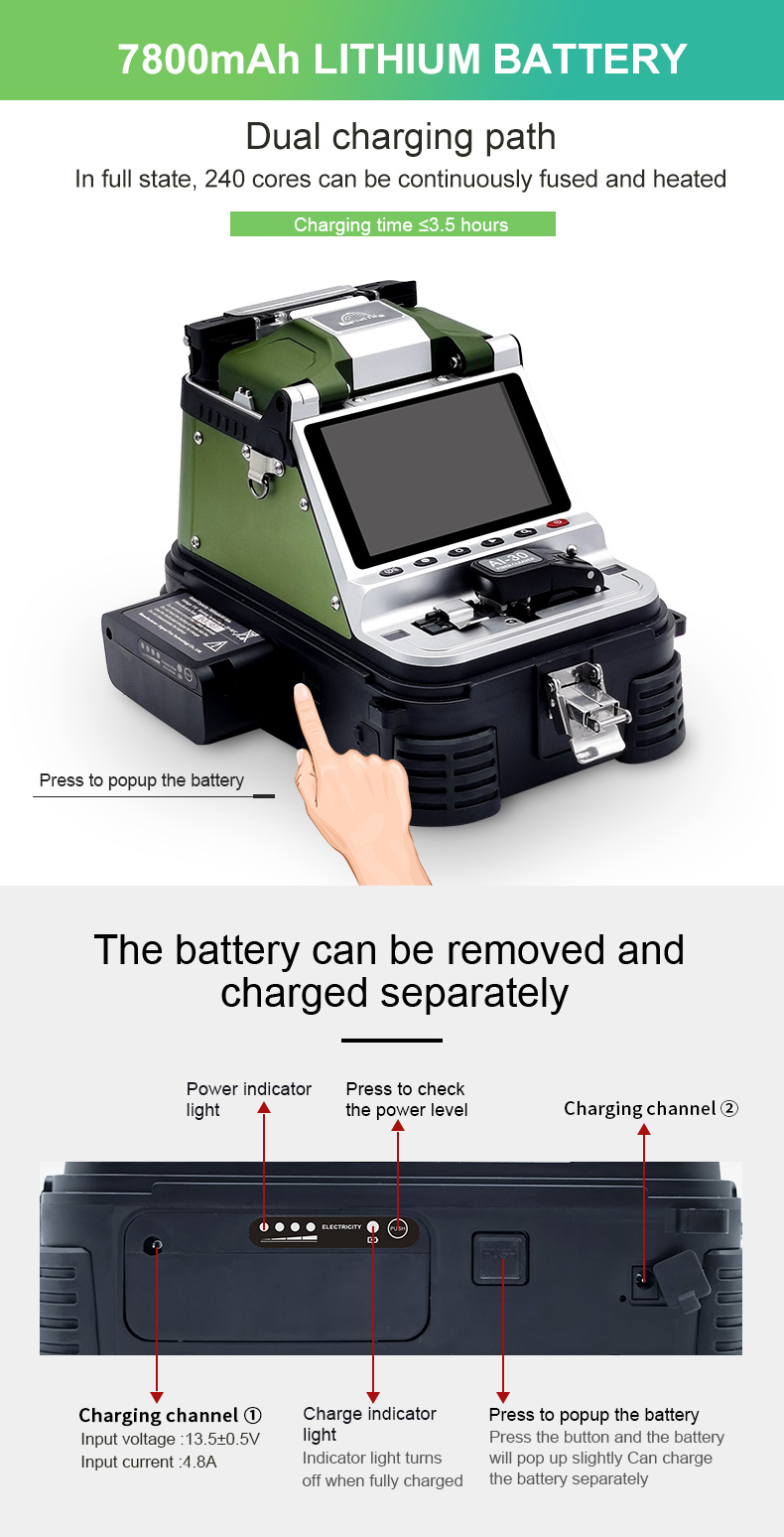 AI20 AI30 AI10 FTTH Fusion Splicer FTTH Optical Fiber Welder Fiber Optic Splicing Machine