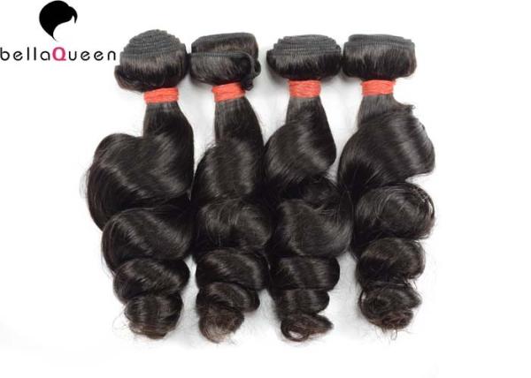 Indian 6A Remy Hair Natural Black Loose Wave Human Hair Weaving Without Chemical