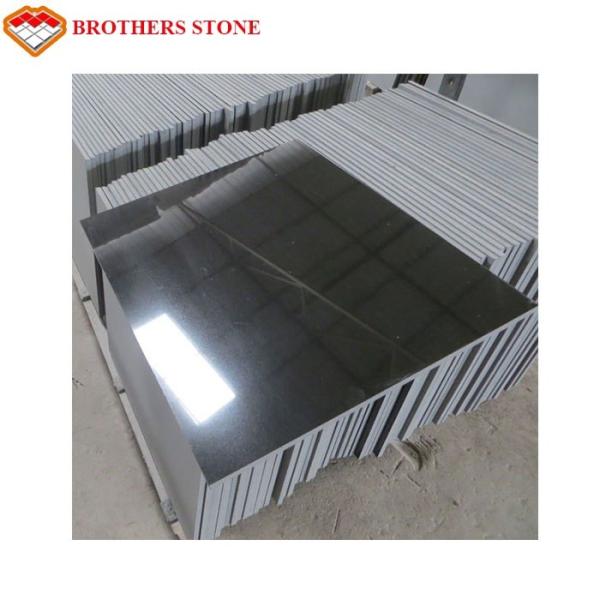 Quality Mongolia Black Granite Stone Slab Polished Surface +/-0.5mm +/-1mm Tolerance for sale