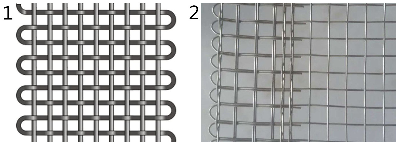 Closed Edge Ss Woven Wire Mesh With Selvage Style