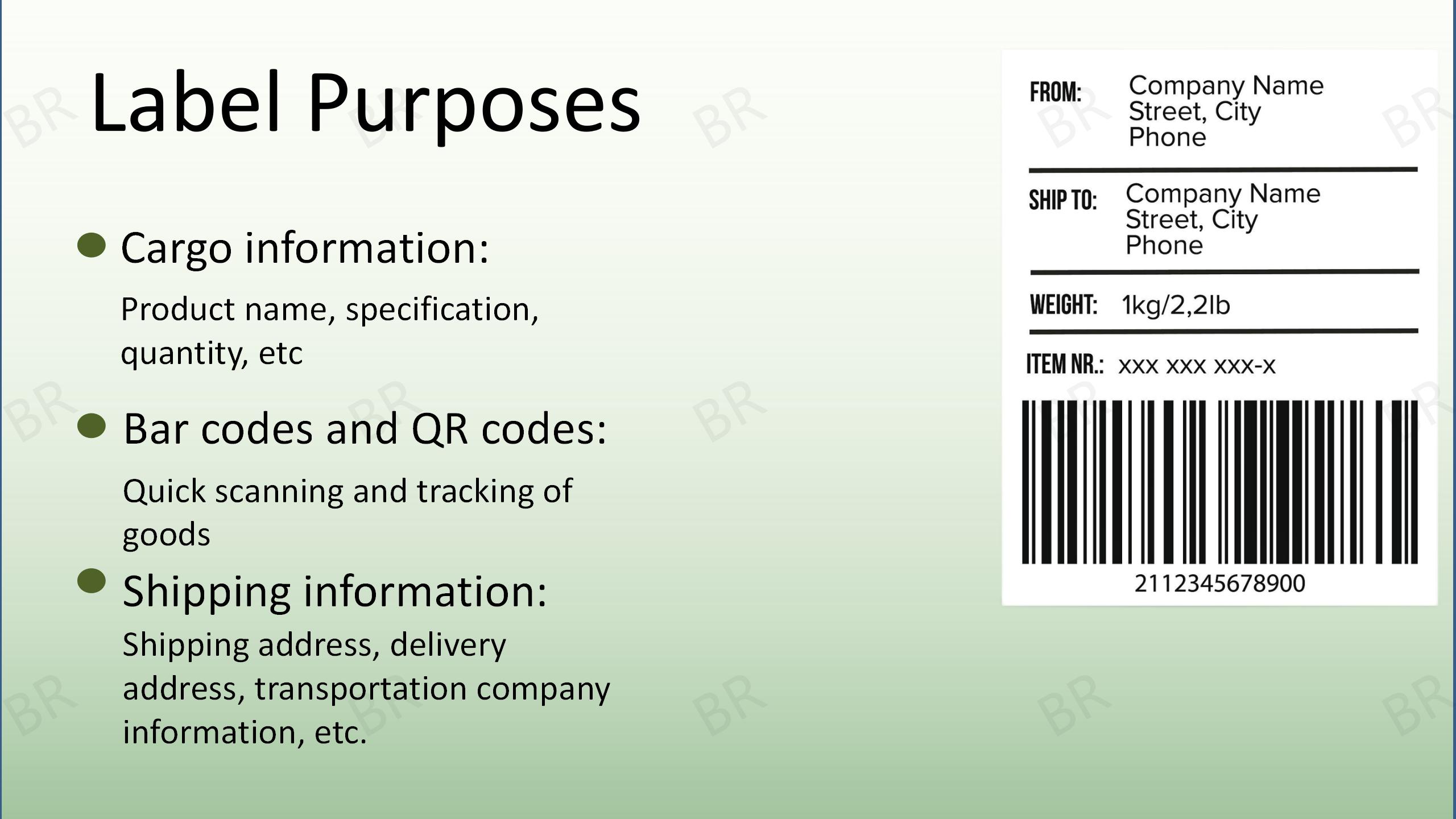 100x150 Size Logistics and Express Sheet 50*37*24mm Box Gauge for Packaging Labels