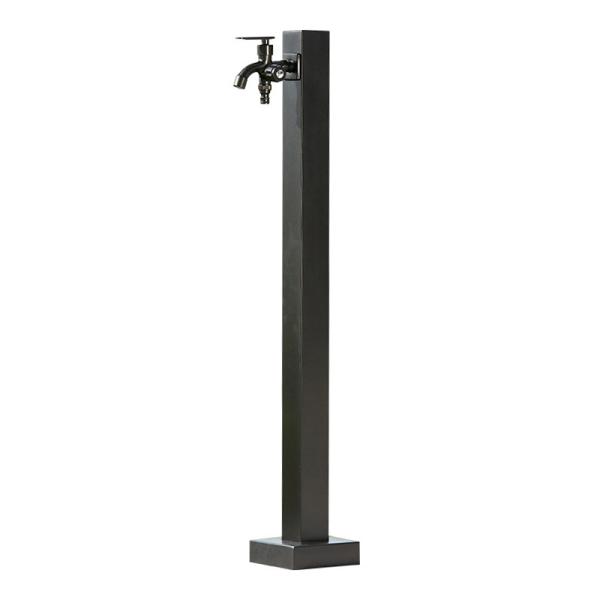 Black Garden Yard Bibcock Water Taps Stainless Steel Standpipe Sqaure Watering