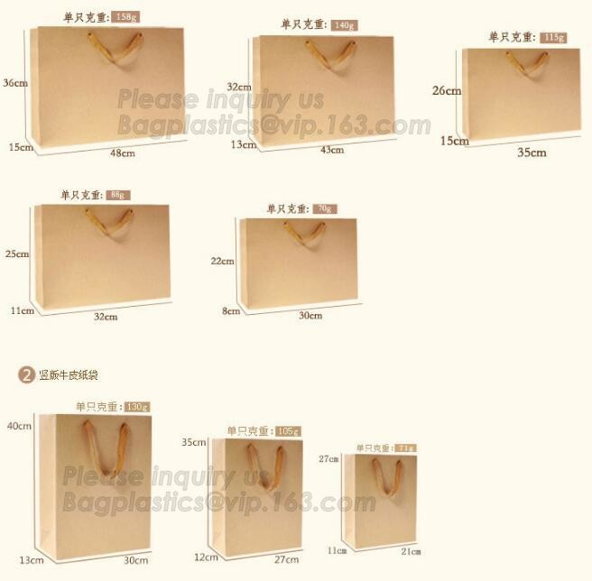 Customized Red Printed Kraft Paper Shopping Bag with Ribbon Handles and Bowknot,Kraft Paper Shopping Bag with Kinds off