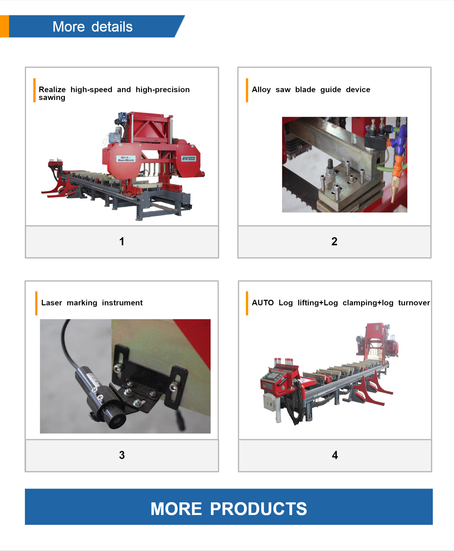 Jierui Log Band Saw Portable Chainsaw Mill for Woodworking and Industrial Wood Cutting