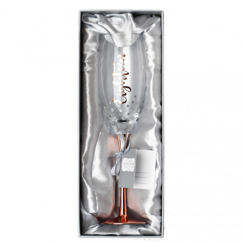 Professional custom personalized lead-free crystal champagne flute glass cup