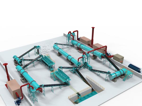 Quality Wet Granulating 5 Tons / Hour NPK Granular Fertilizer Making Production Line for sale