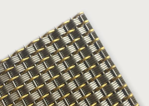 2m Brass Woven Architectural Metal Mesh Decoration Metal Cladding Corrosion