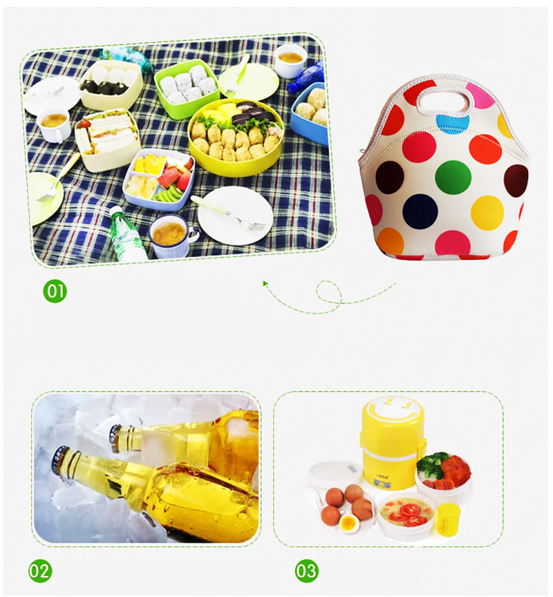 Waterproof Adult Sublimation Neoprene Lunch Bags