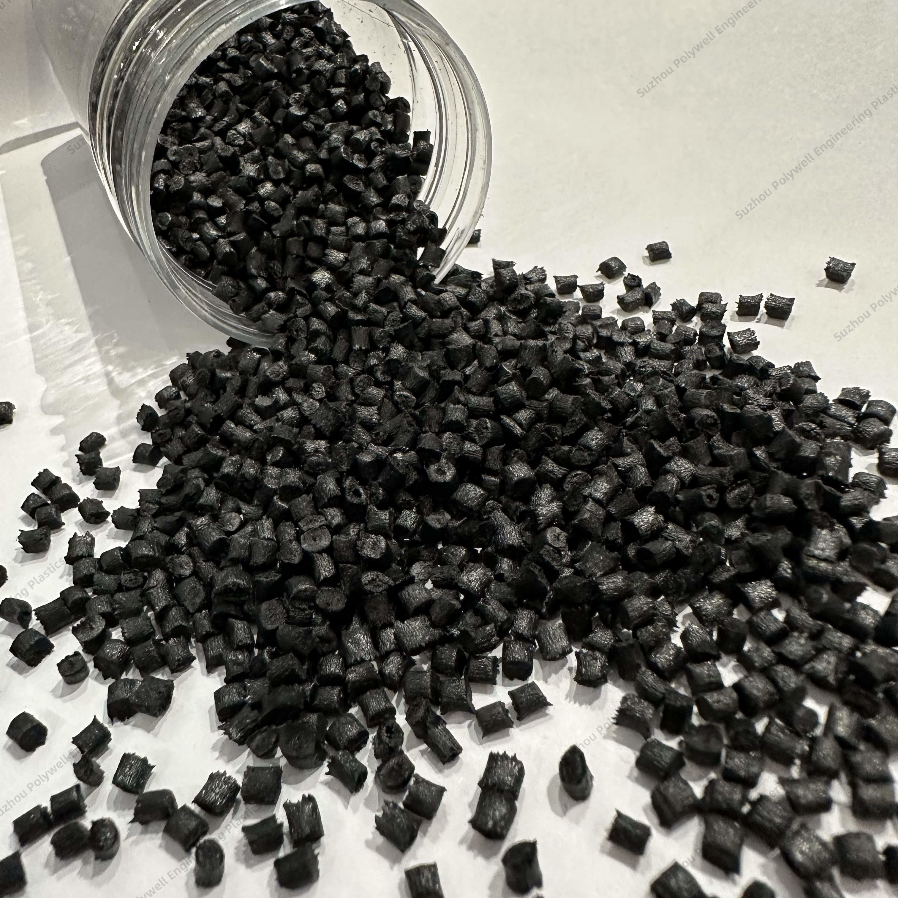 Black PA66GF25 Granules Nylon Raw Material Produce Thermal Break Strip Sound Insulation Profile