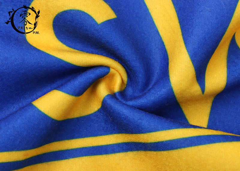 Printed Soccer Fans Sublimated Scarf , Warm Sports Soccer Ball Scarf