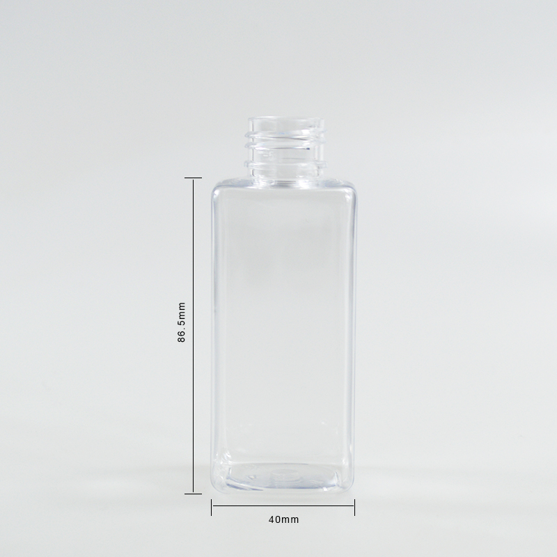 Silk-screen Printing PETG Square Bottles 120ml for Cosmetic Shampoo Lotion Pump Packaging