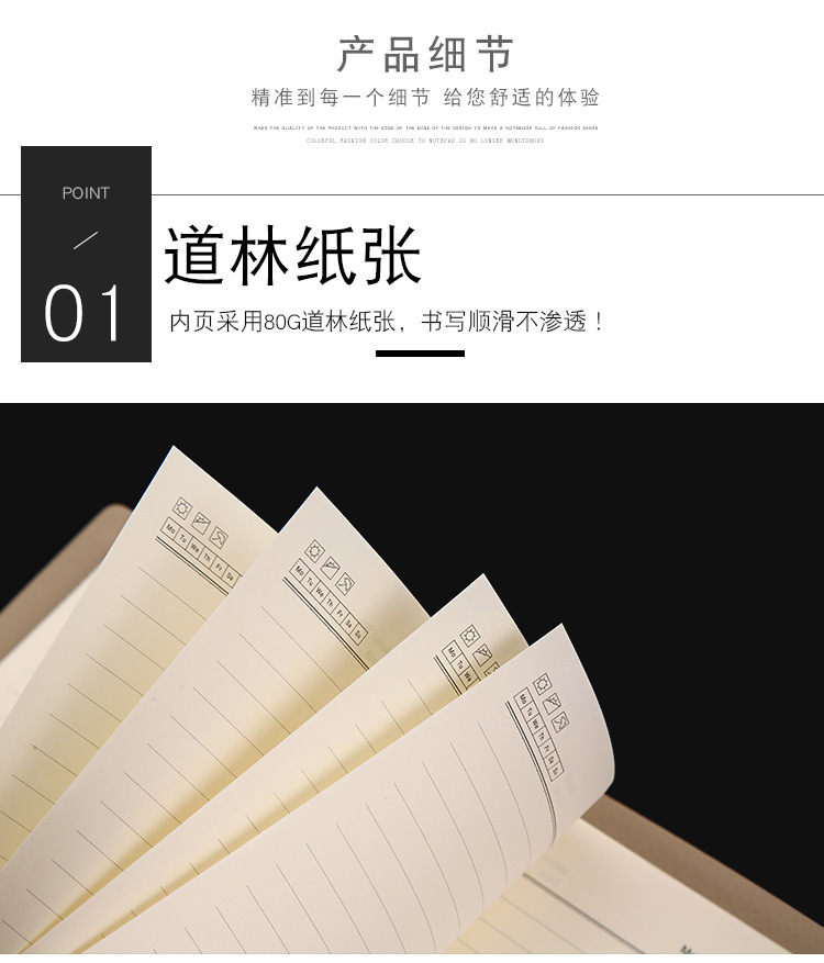 Leather Binder Business Planner With Pen Stationary Set Gift Box Customized Logo