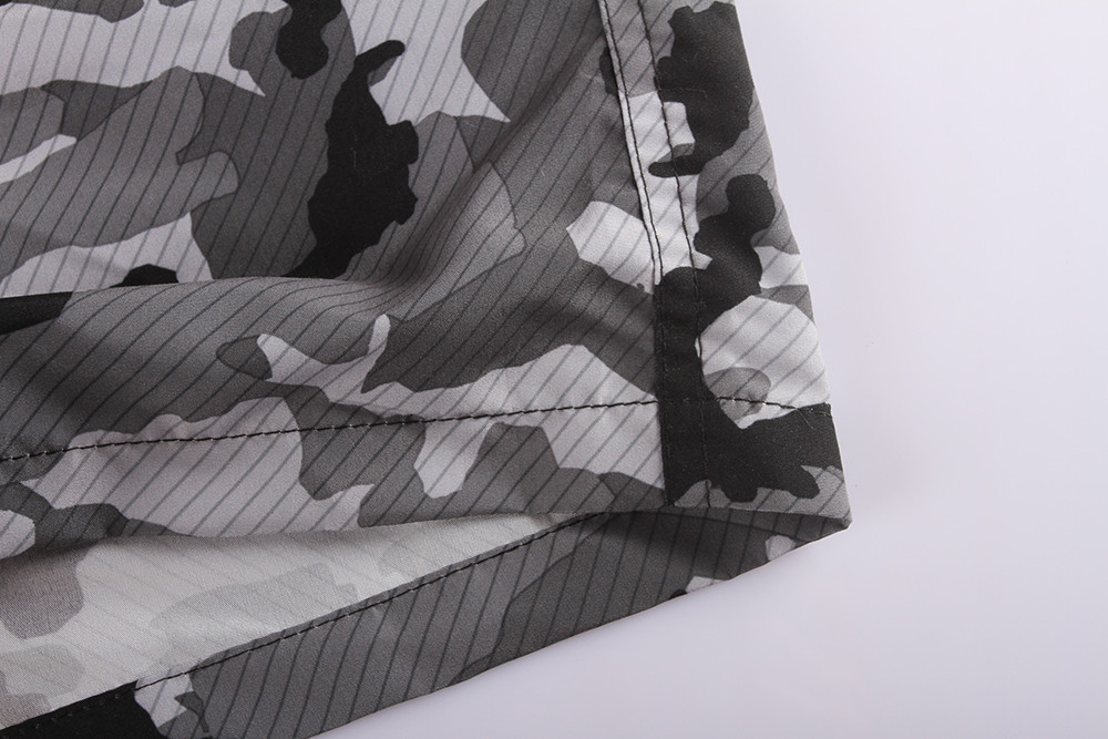 Olive Camouflage Mens Elastic Waist Board Shorts