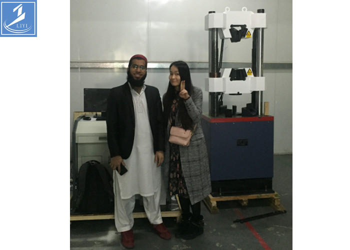 Steel Column Universal Testing Machine 600 KN Electro - Hydraulic Servo motor