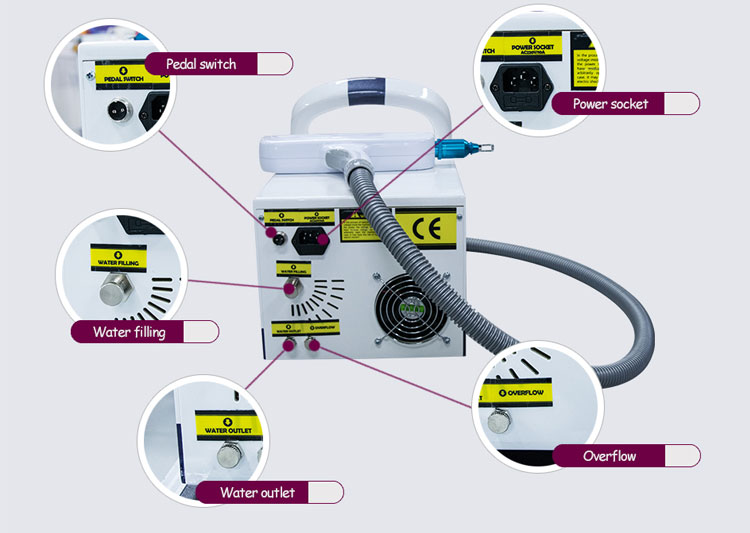 Long Pulse Nd Yag Laser Machine , Tattoo Remove Machine 10ns Pulse Width