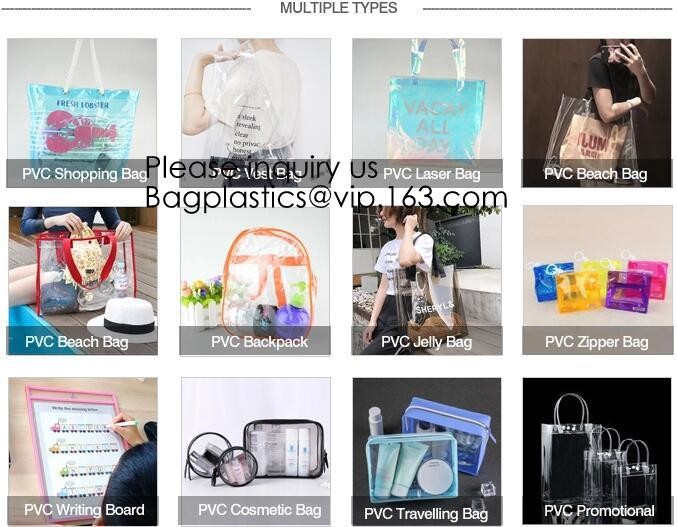 Stadium Approved Environmentally New Clear Tote PVC Shoulder Transparent Shopping Bag,Recycled Clear Pvc Shopping Tote B
